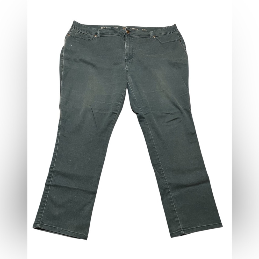 Avenue Denim Teal Skinny Jeans sz 24